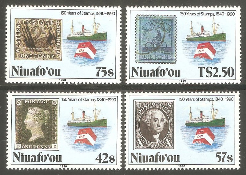 TONGA NIUAFO'OU Sc# 125 - 128 MNH FVF Set4 Tin Can Mail Ship