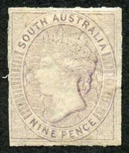 South Australia SG34 9d Grey Lilac M/M (gum a bit toned) Cat 160 pounds 