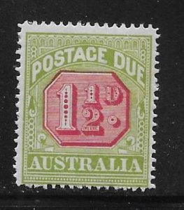 Australia J52 1 1/2d Postage Due single Unused LH