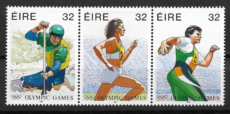 1996 Ireland 999a Summer/Paralympic Games MNH strip of 3