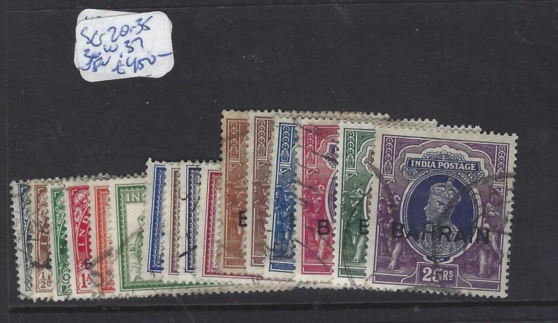 BAHRAIN  (P2302B)  ON INDIA KGVI   SET  SG 20-35   VFU