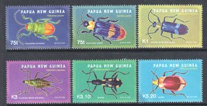 Papua New Guinea #1140-1145  MNH - Insects Beetles (2005)