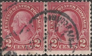 # 634b Used PAIR Carmine Lake George Washington SCV-1,000.00