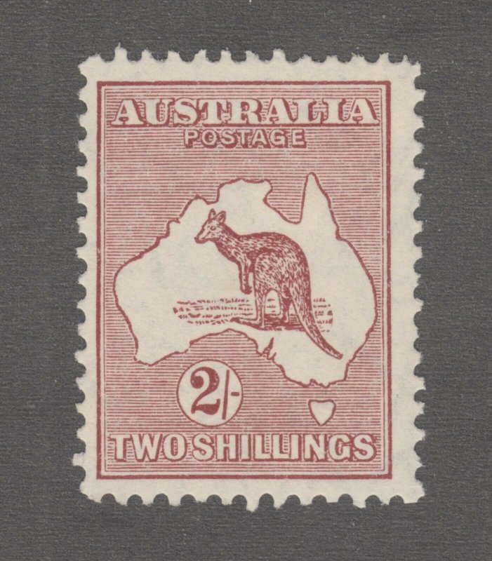 Australia Sc 99 MLH. 1929 2sh red brown Kangaroo, fresh, LH, F-VF