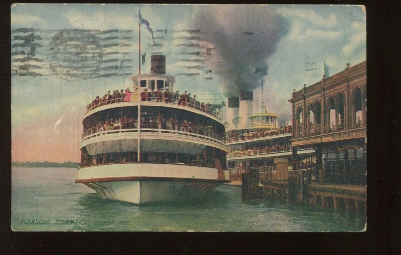 383 Schermack Coil Stamp on 1911 Picture Post Card Michigan to Maryland LV5831