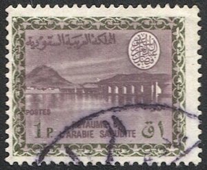 SAUDI ARABIA  Scarce 1p Dam  Sc 461  Used  Wmk'd VF, cv $300