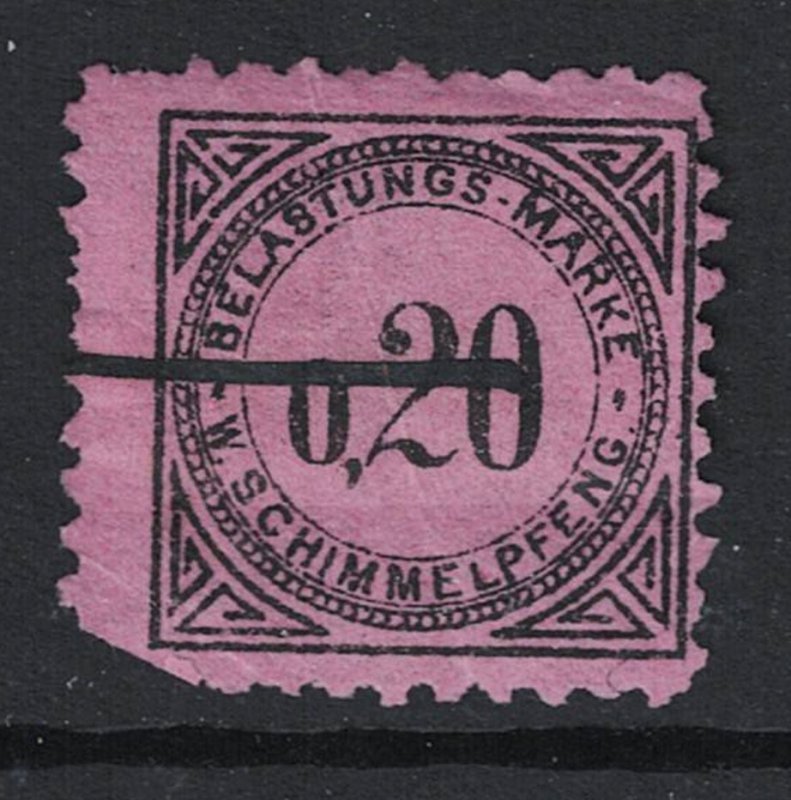 Germany Circa 1900 Local Postage Duge Used - S29191