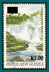 Papua New Guinea 1994 Surcharge Waterfall 1k, used #870,SG739