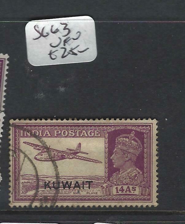 KUWAIT   (P2804B) ON  INDIA KGVI   14A  SG 63  MOG