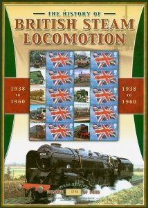 GB Smiler Sheet 2001 British Steam Locamotion 1938-1960 1st Ltd Edition