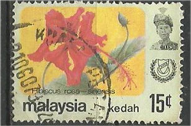 KEDAH, 1965 ,used 15c,Flowers Scott 124