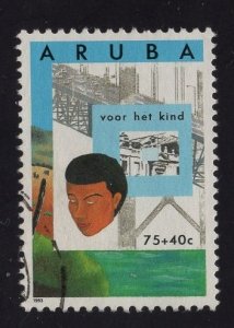 Aruba   #B33  used 1993  child welfare 75c +40c