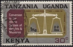 Kenya (KUT) 225 (used) 30c metric system, scales (1970)