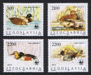 Yugoslavia WWF Teal 4v SG#2511/14 SC#1951 a.-d. MI#2328-31 CV?8.8