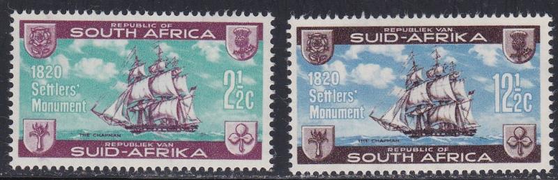 South Africa # 282-283, Settlers Monument - Ship Chapman, NH, 1/2 Cat..