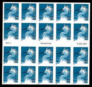 3830De Mint,OG,NH... Micro USPS Pane of 20... SCV $110.00