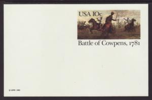 US UX87 Battle of Cowpens Postal Card Unused