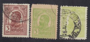 ROMANIA SCOTT# 218,219 USED  1908-18