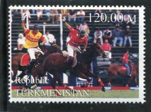Turkmenistan 2000 HORSE POLO 1 value Perforated Mint (NH)