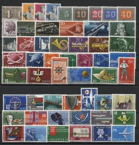 SWITZERLAND, COLLECTION COMMEMORATIVES 1946-61 MNH, ALL DIFF