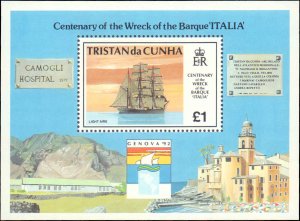 Tristan Da Cunha #517-520, Complete Set(4), 1992, Ships, Stamp Show, Never Hi...