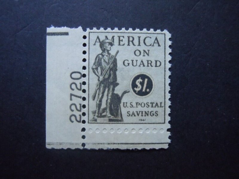 1941 #PS11-PS14 Postal Savings Stamp Plate # Singles  MNH OG VF #3a