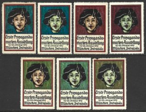 Germany 1912 Propaganda stamps Exhibition in München Cinderellas F/VF-H-