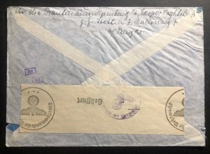 1940 Stettin Germany Airmail Censored cover To New York Usa