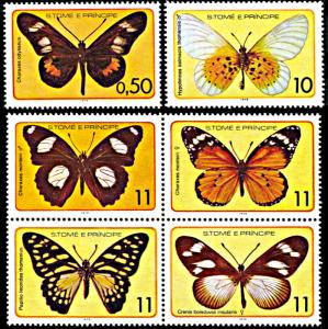 Saint Thomas and Prince 501,504,505, MNH, Butterflies