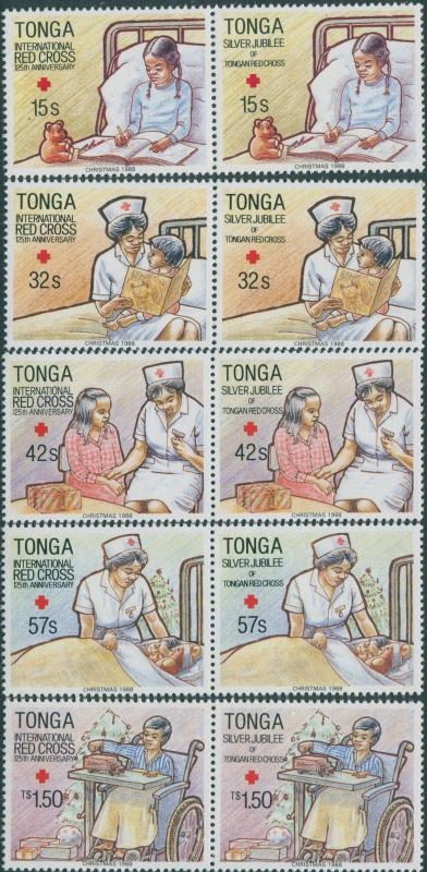 Tonga 1988 SG1022a-1030a Christmas set MNH