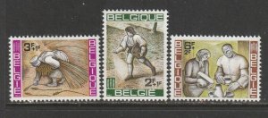 1963 Belgium - Sc B733-5 - MH VF - 3 single - Freedom from hunger