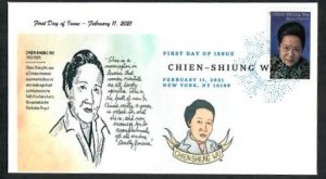 5557 - FDC -55¢ Chien-Shiung Wu  - Wally Jr Cachet #21-G-101-DCP