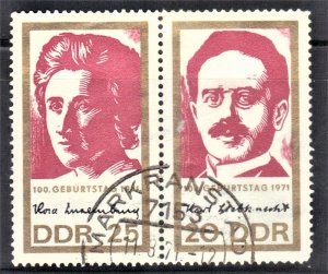 GERMANY, DDR  SC # 1276-77 USED 20pf, 25pf 1971