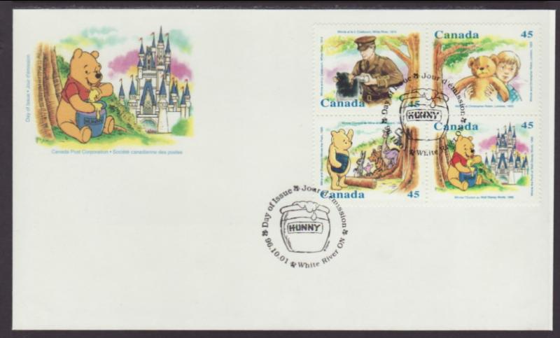 Canada 1618-1681 Winnie the Pooh 1996 U/A FDC