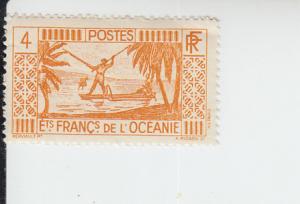 1934 Fr Polynesia (Oceania) Spear Fishing (Scott 83) MH