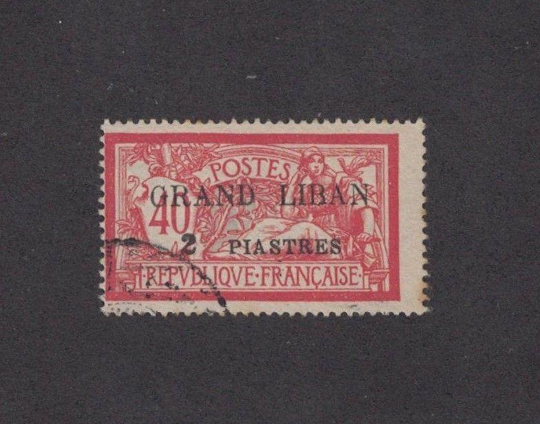 Lebanon 10 - French Mandate. Overprint. Used.    #02 LEB10a