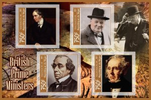 Stamps. British Prime Ministers 2021 year 1+1 sheets perforated  Niger