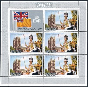 NIUE 1977 25th Anniv. of Reign of Elizabeth II (2 Sheets Cpt) VF MNH