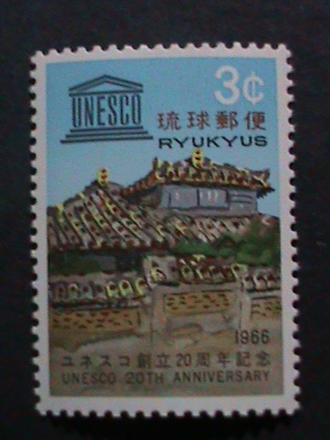 ​RYUKYU-1966 SC #147 TILE ROOFED HOUSE -UNESCO LOCO -MNH VERY FINE