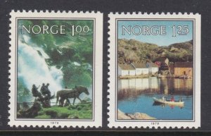 746-47 Briksdal Glacier - Boat on Skjernoysund MNH