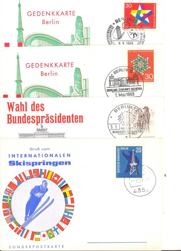 Germany  4 Commemorative cover  Berlin VF