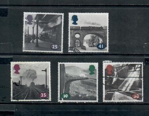 G.B 1994 COMMEMORATIVES  SET  RAILWAYS ISSUE USED  h 271122