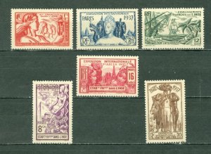 FRENCH INDIA 1937 PARIS EXPO #104-109 SET MINT NO THINS...$12.00