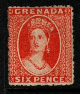 GRENADA SG9 1871 6d VERMILION MTD MINT