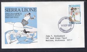 Sierra Leone 1520 Winter Olympics Typed FDC