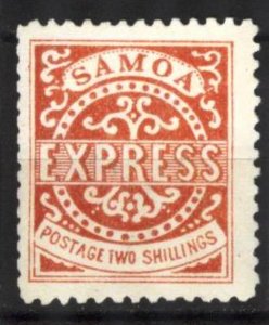 Samoa 1877 / 1891 W.E. Agar PrivatPost Express 2 Sh. Mi. 6 MH ( Unconfirmed )