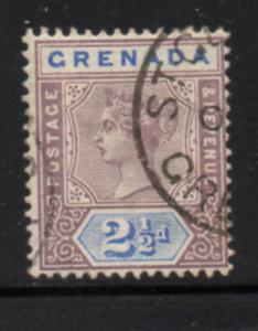 Grenada Sc 42 1895 2 1/2d Victoria stamp used