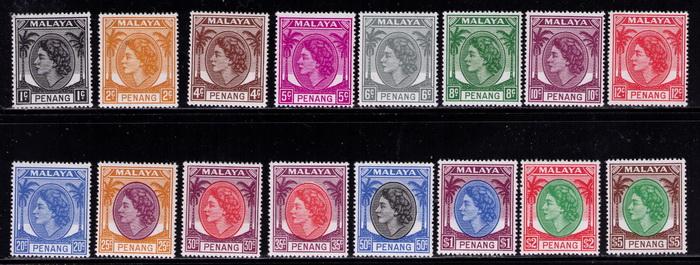 Malaya - Penang # 29-44  Mint  VF NH set Cat $ 66.85