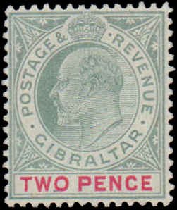 Gibraltar #41, Incomplete Set, 1903, Hinged