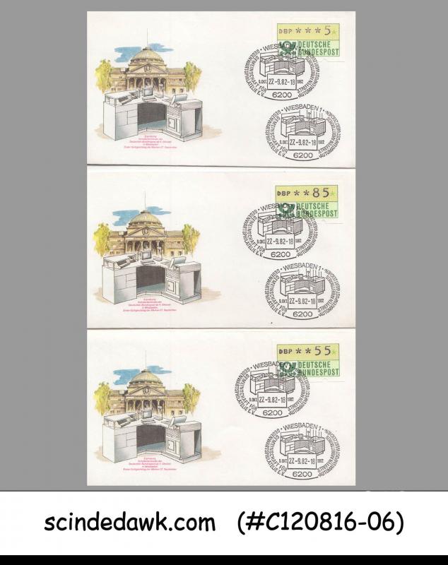 GERMANY - 1985 SELECTED 5 SPECIAL COVERS WITH METER STAMPS WITH CANCL.